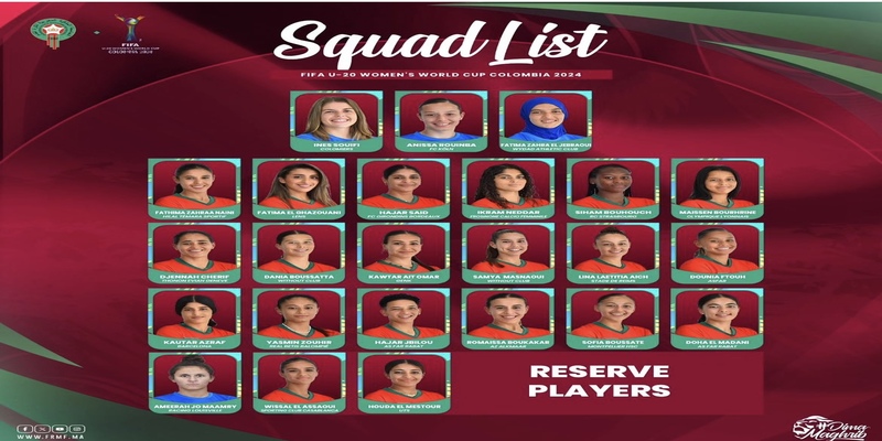 Fútbol femenino/Mundial-2024 (Sub 20): 21 jugadoras seleccionadas para la selección marroquí