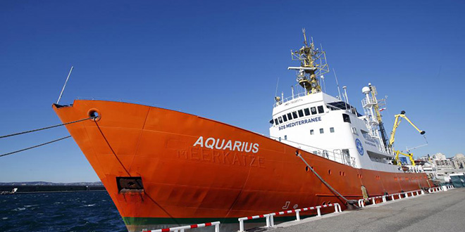 Italie: le navire humanitaire Aquarius interdit d&#039;accoster	