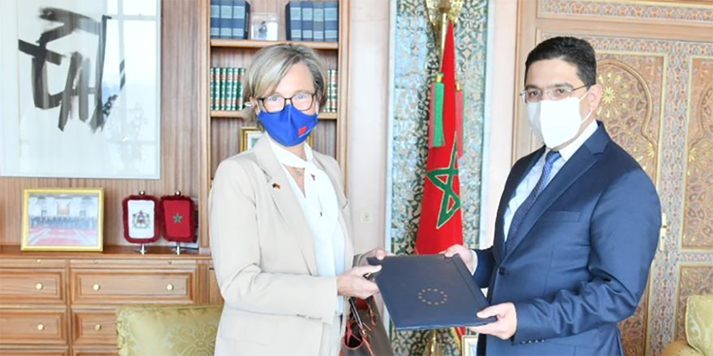 Bourita reçoit la nouvelle ambassadrice de l’UE au Maroc