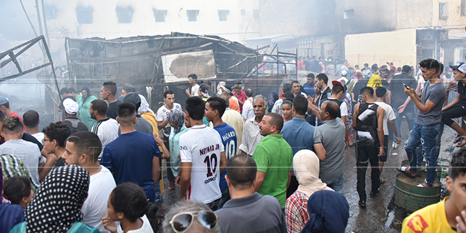 Fès: Magasins et appartements ravagés par le feu à Bendebbab