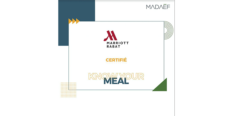 Marriott Rabat décroche la certification "Know Your Meal"
