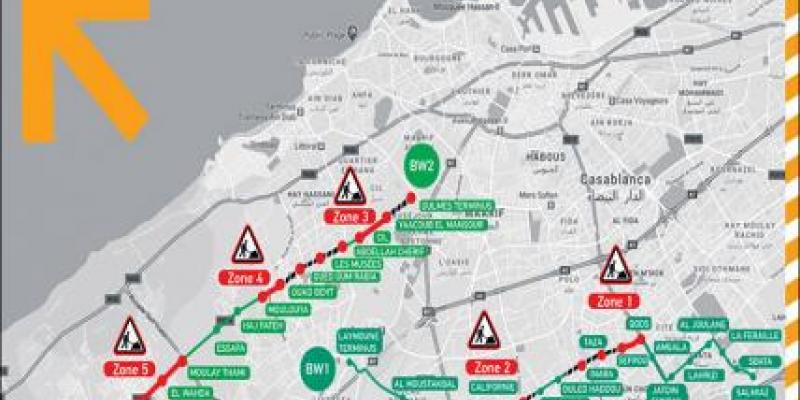 Casablanca: Attention, nouveaux chantiers de tram et BHNS