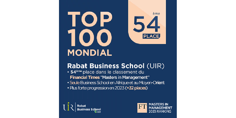 Classement Financial Times: ascension spectaculaire pour Rabat Business School