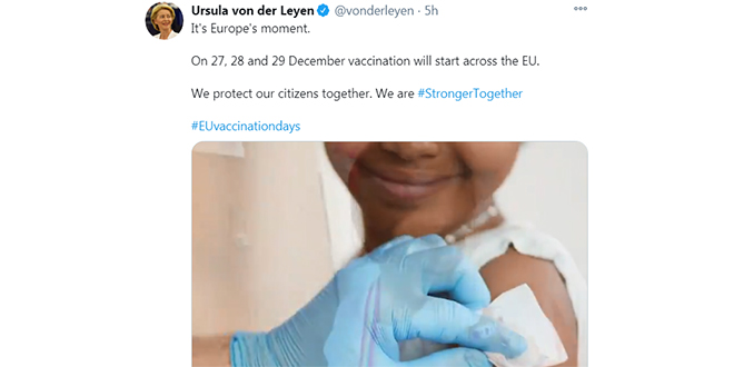 UE: La vaccination anti-Covid commencera le 27 décembre